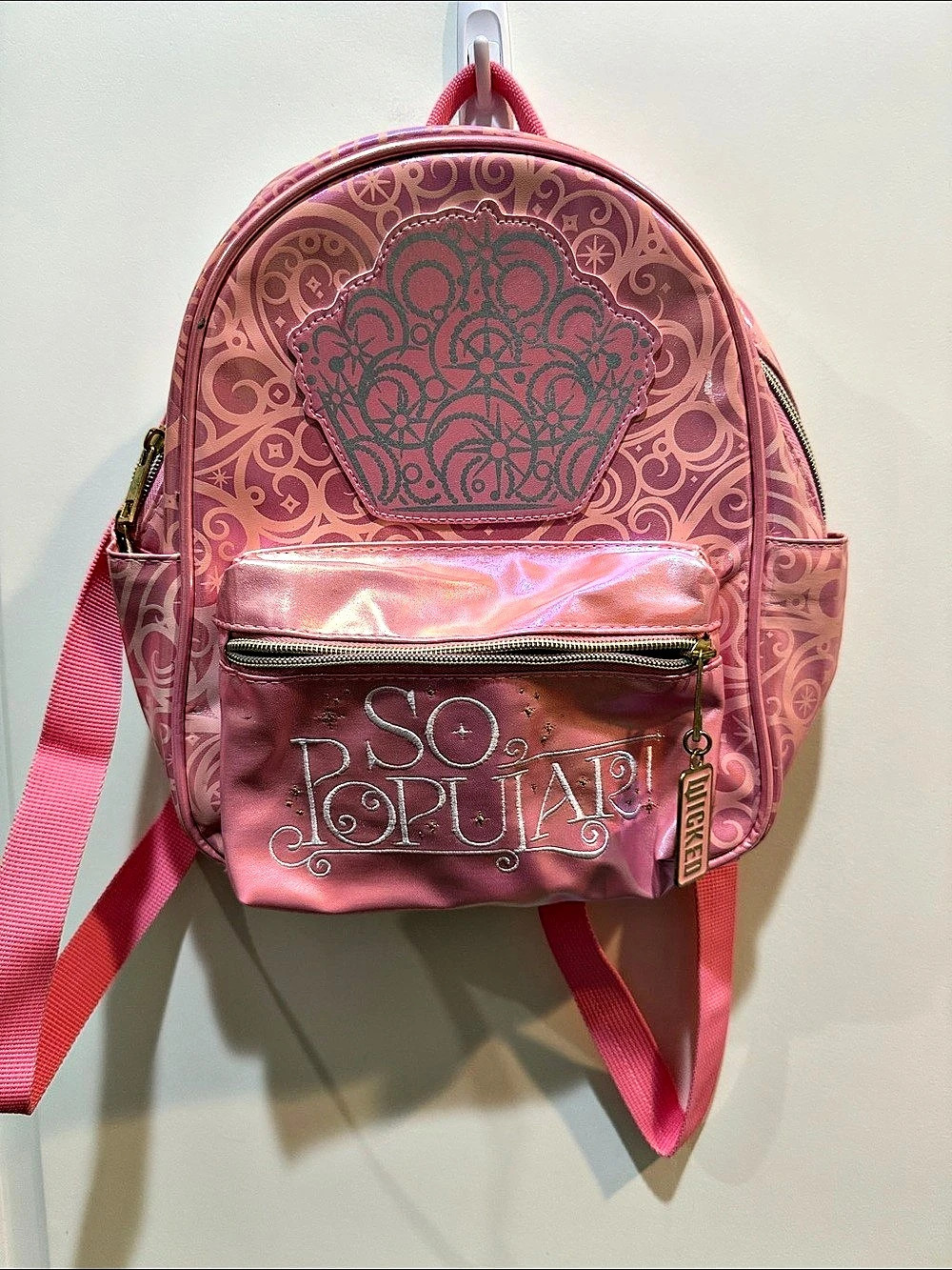 Universal Studios Wicked Glinda So Popular Mini Backpack Pink Backpack